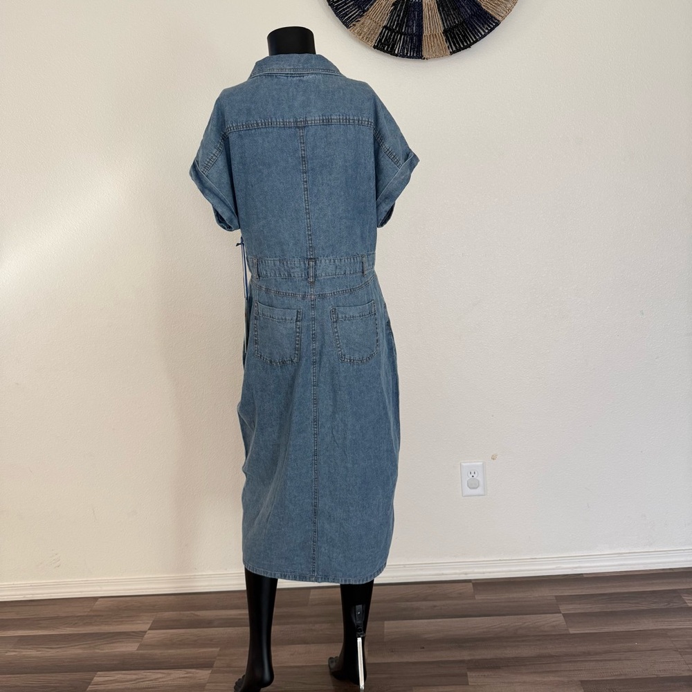 Stylish Blue Women's Jean Overalls - Picture 13 of 14